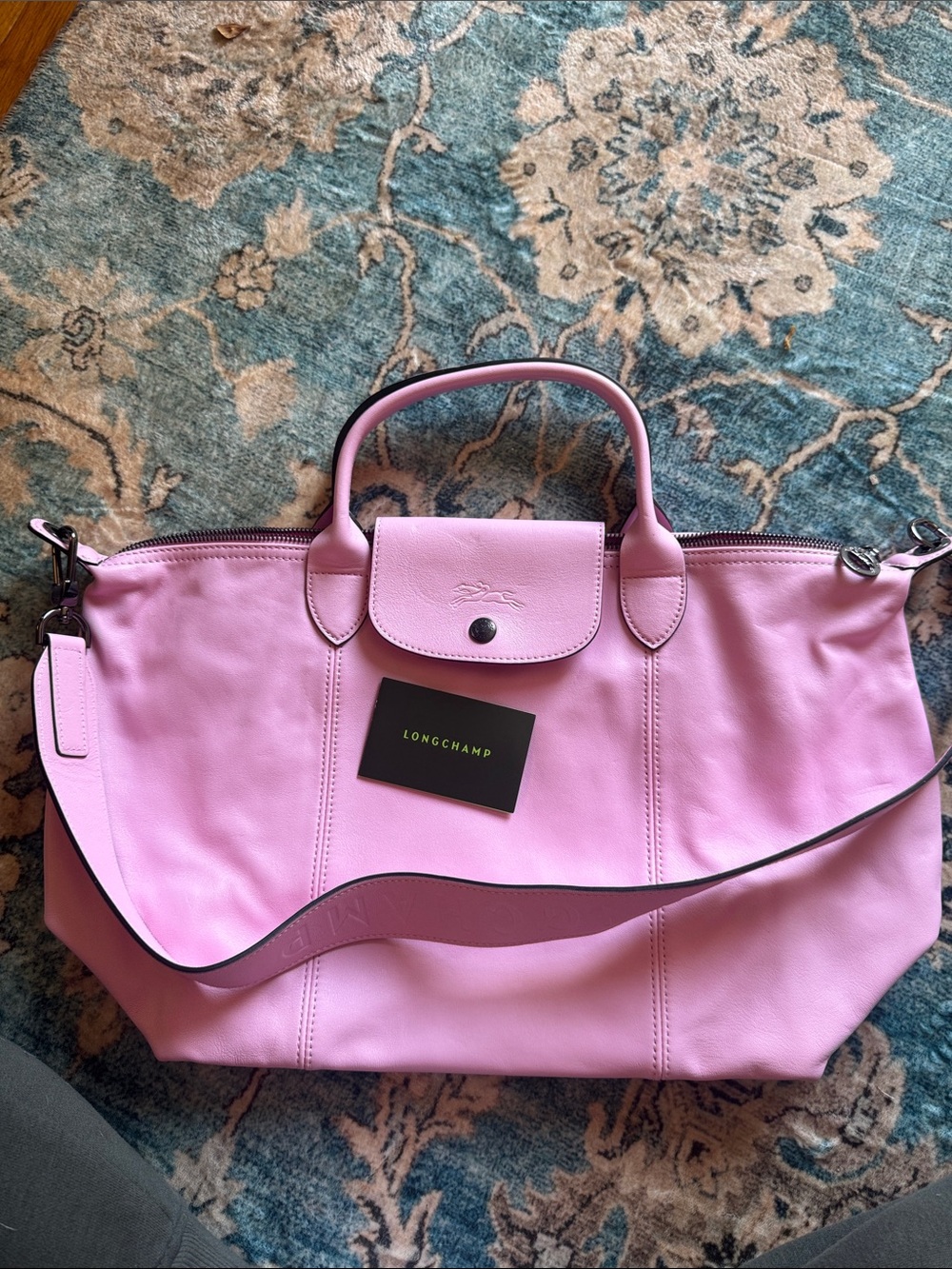Longchamp pink leather LIMITED EDITION